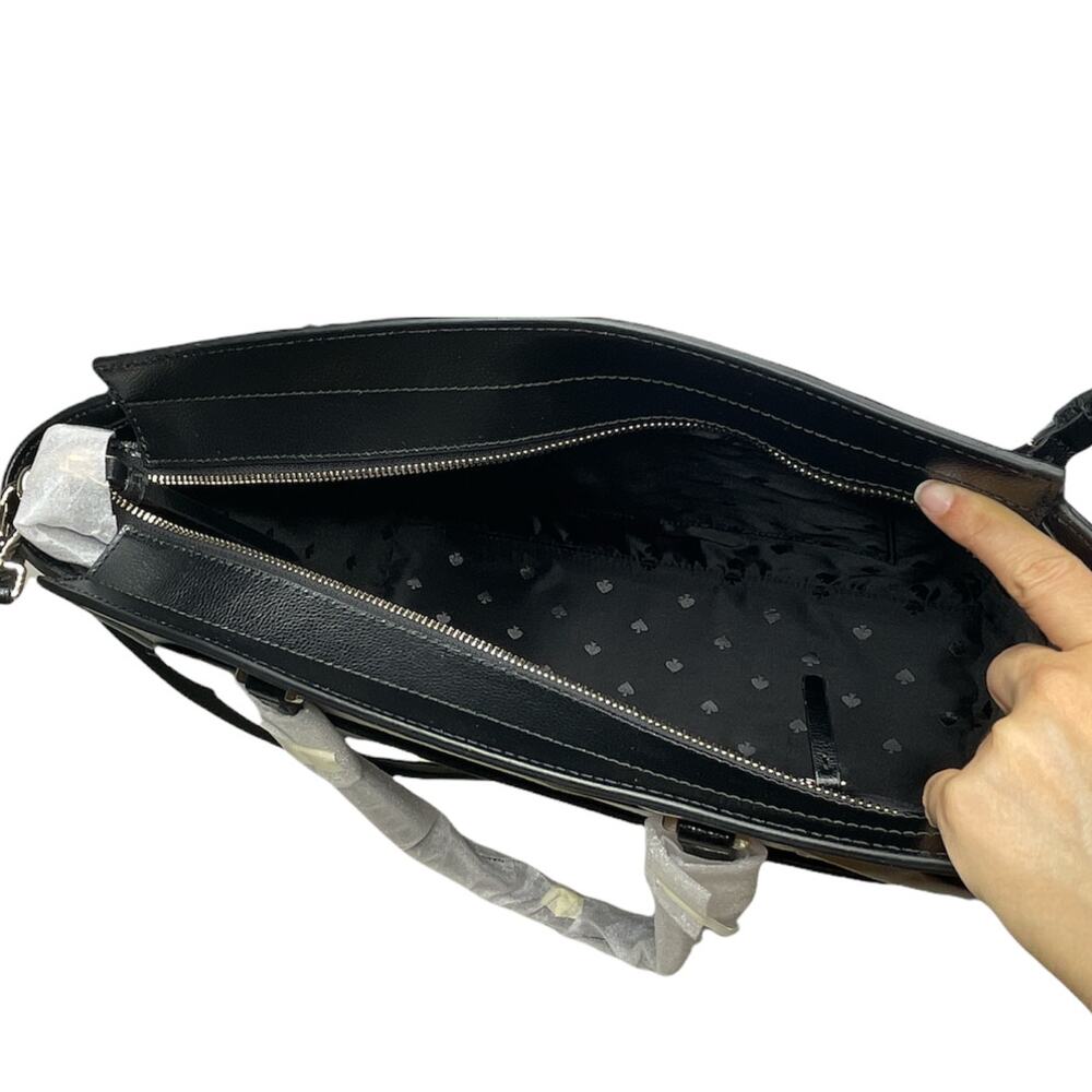 Kate Spade Geraldine Patterson Drive Black Cement Shoulder Satchel Bag - Picture 4 of 7